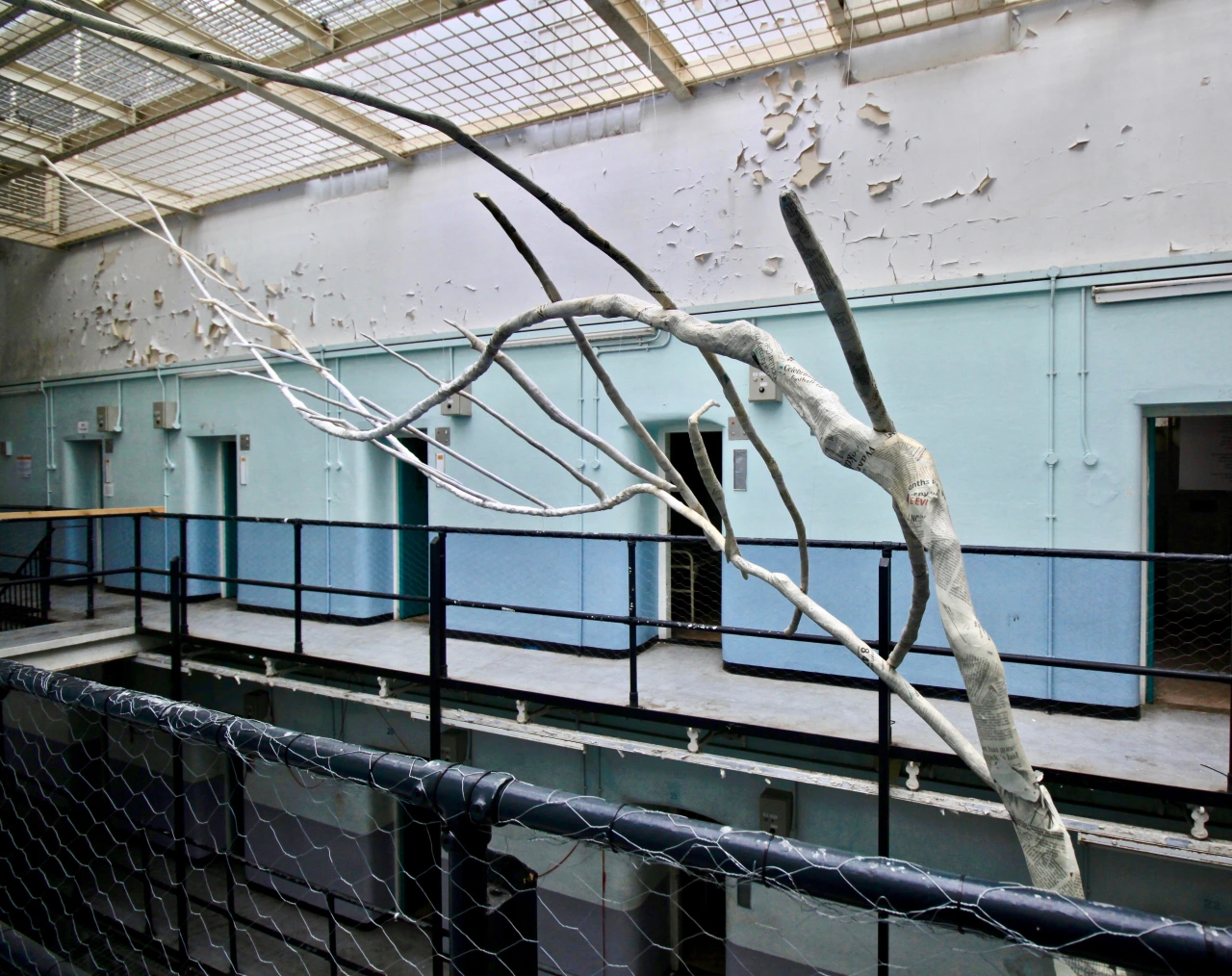 Snakes and Ladders, recycled and found materials. Photo by Dave Cable.