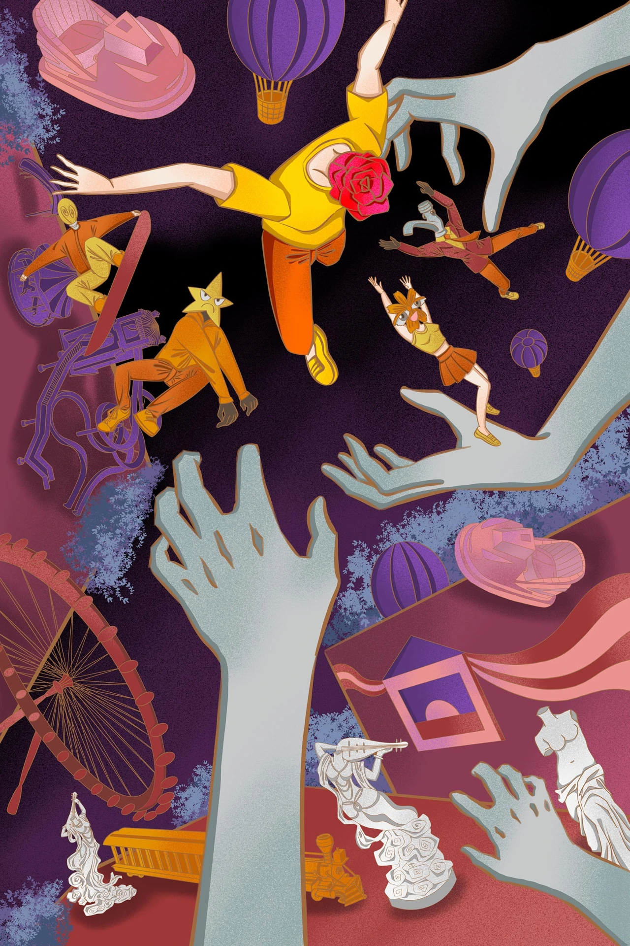 Feixue likes to play with familiar icons in her work