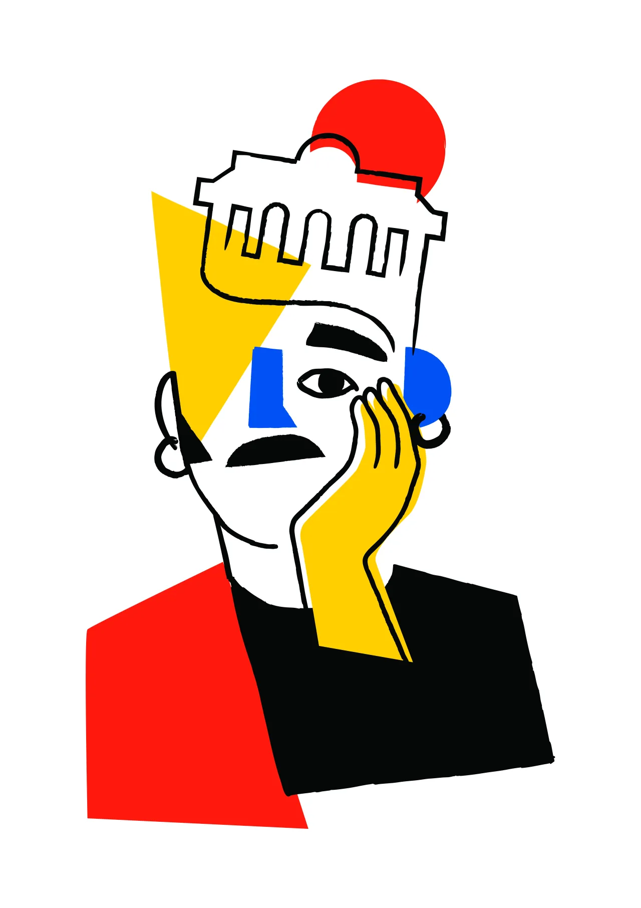 Spanish artist [Jose Antonio Roda](http://josearoda.bigcartel.com/)'s opening image symbolises Madrid, where he lives and works
