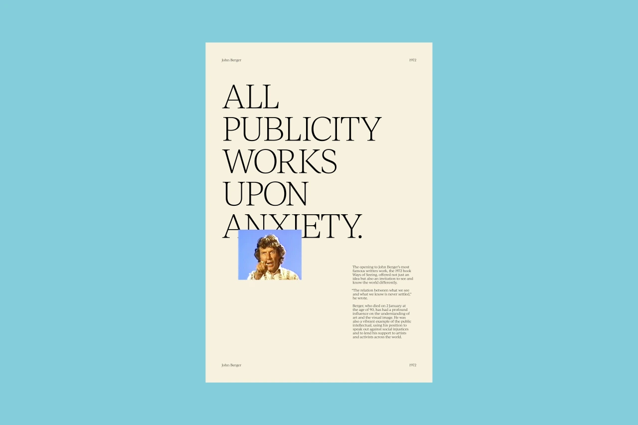 Ben Eli, John Berger Ways Of Seeing, 2019