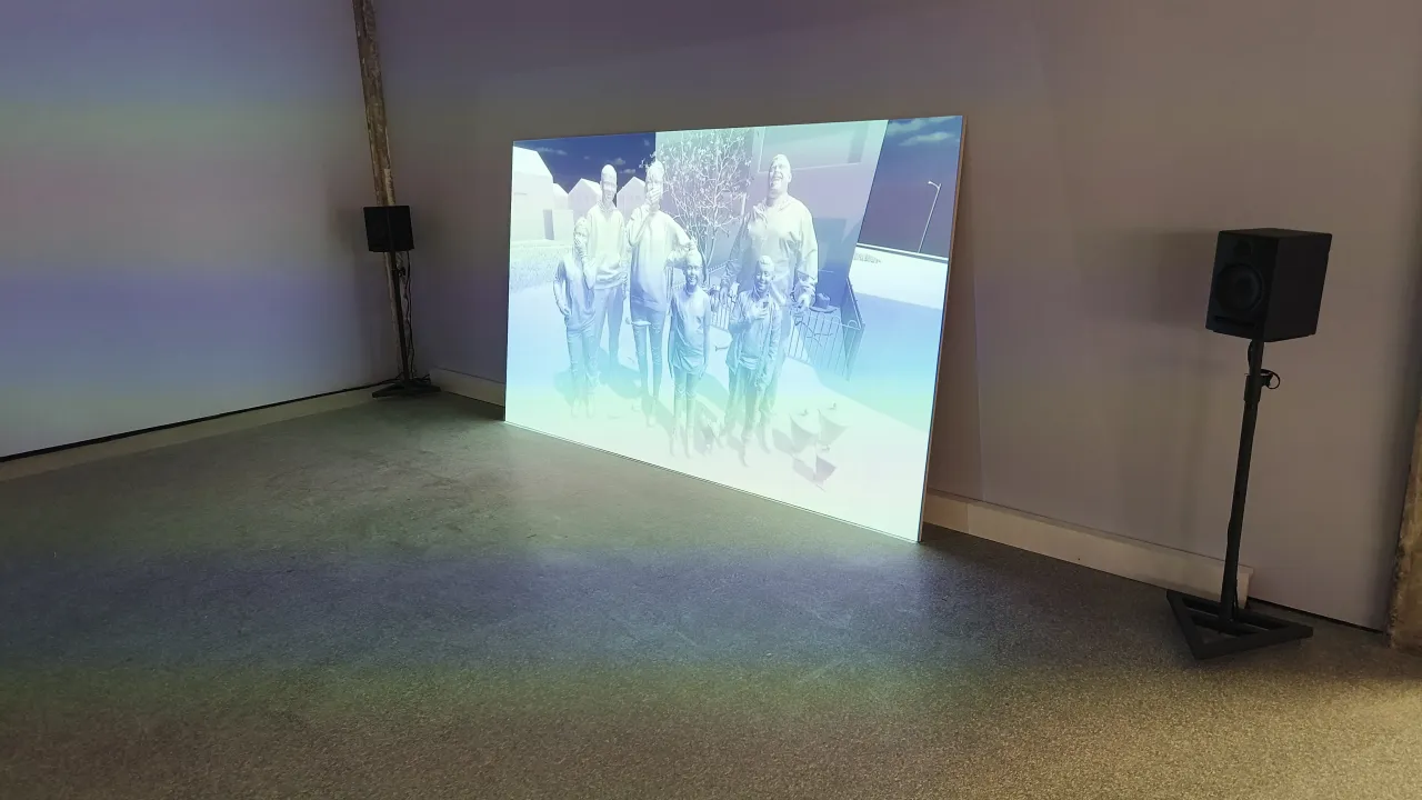 The beguiling voice of Jessica guides us through Harton Moor Estate, a journey rendered as an otherworldly graphic landscape by Erin Dickson