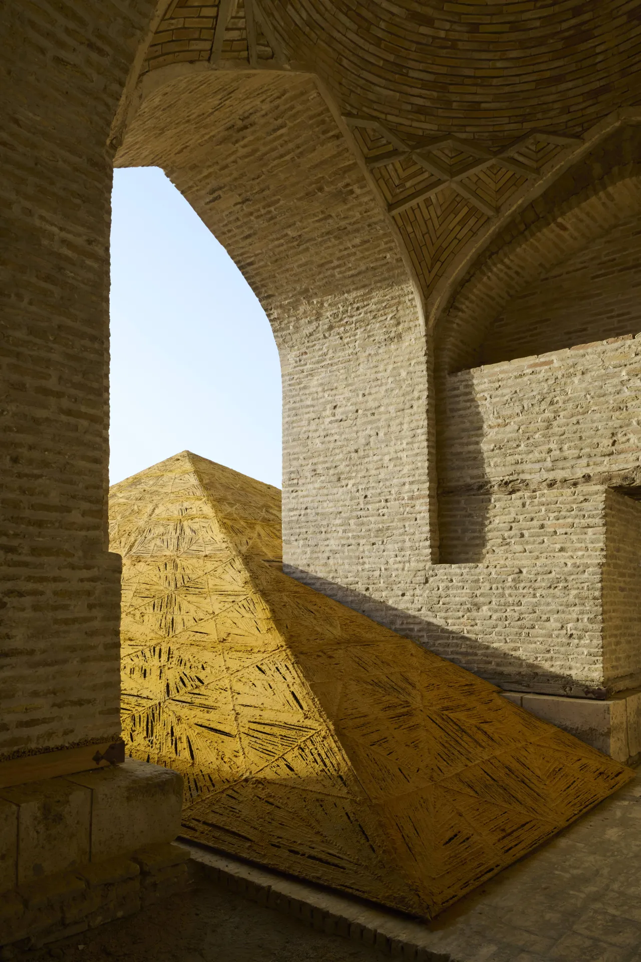 The Earth's Shadow, 2024-2025 by Delcy Morelos in collaboration with Baxtiyor Akhmedov. Photo by Adrien Dirand courtesy of the Uzbekistan Art and Culture Development Foundation.