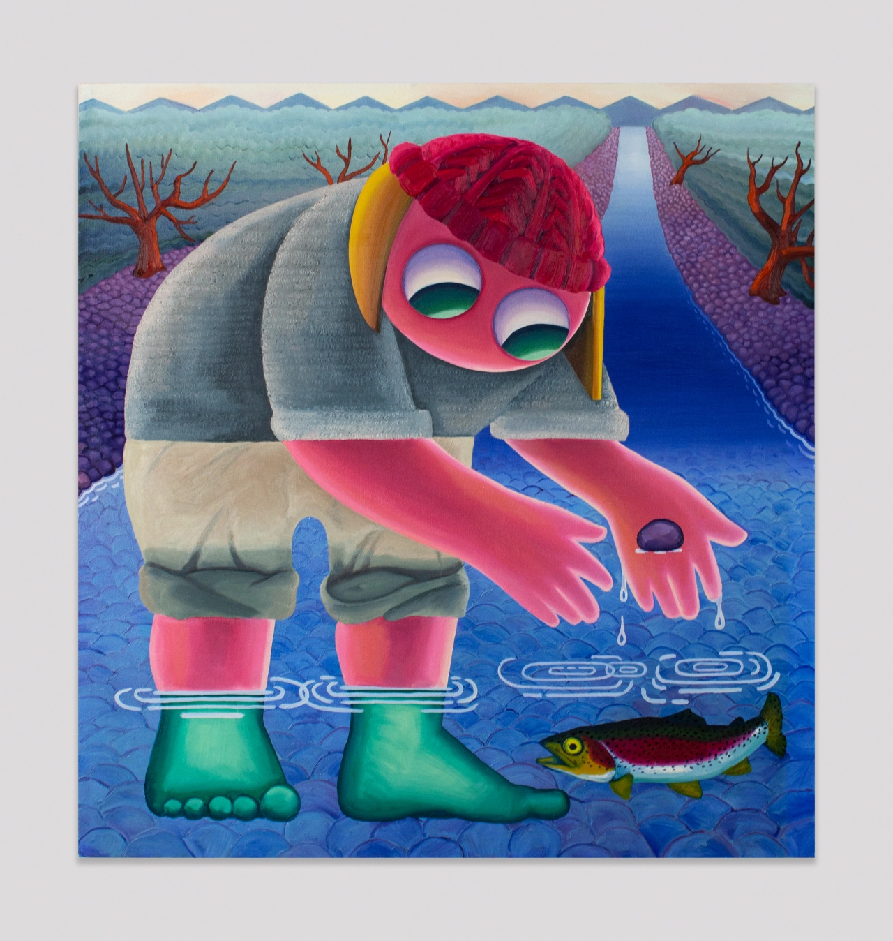 River Rocks with Rainbow Trout, 2021 © Natalie Wadlington