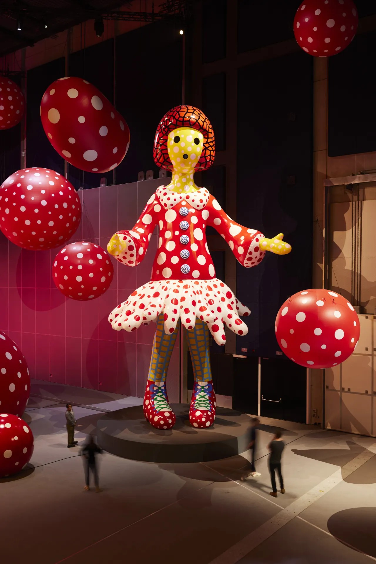 Yayoi-chan, 2012-2023 Installation view from Manchester International Festival 2023 exhibition ‘Yayoi  Kusama_ You, Me and the Balloons’ at Aviva Studios.  Images © David Levene