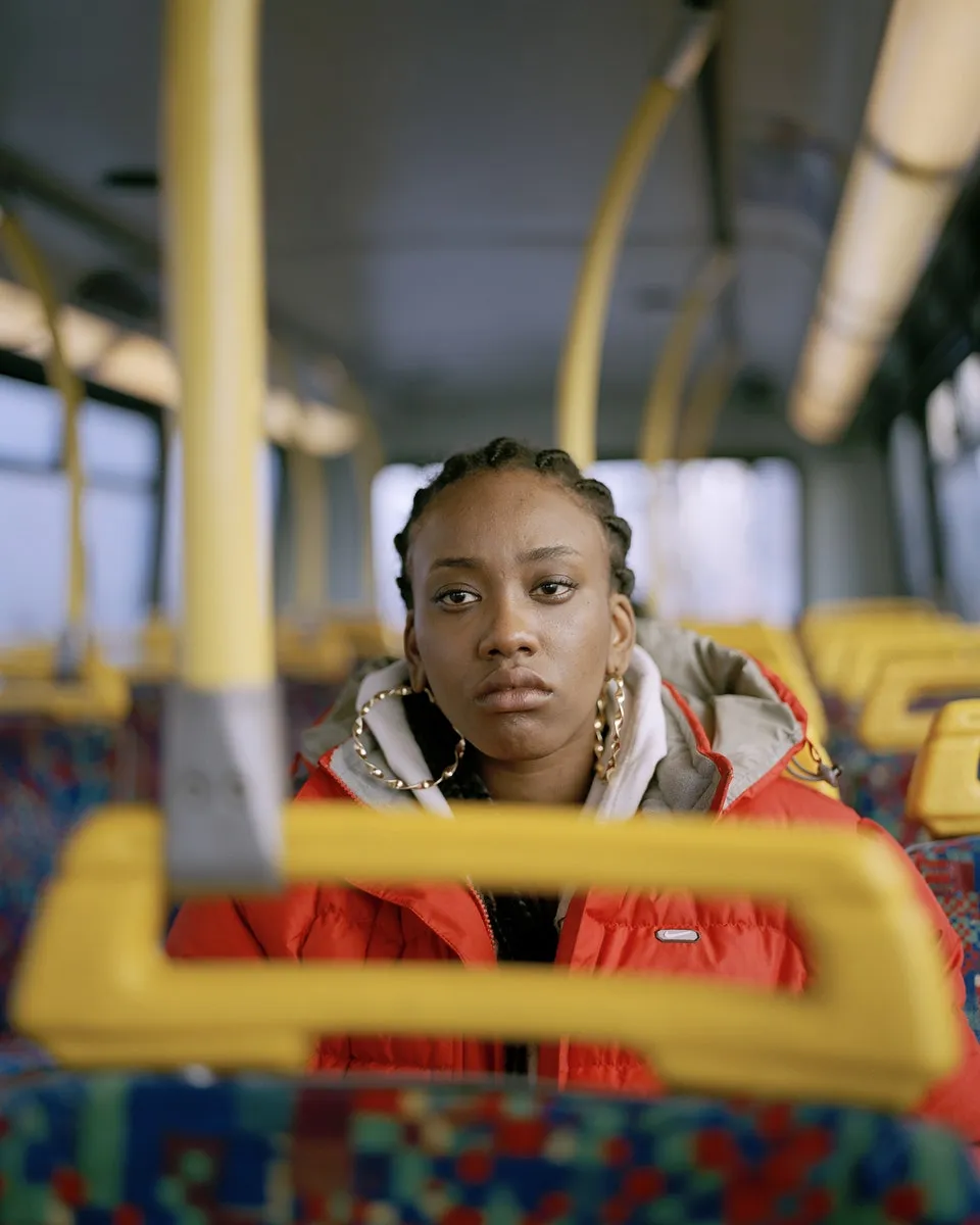 Tez, London © Ollie Grove. "I met Tez through a charity called The Big House, which supports young care leavers through theatre. To me the image is reminiscent of those times when we share our journeys with strangers and find ourselves asking questions about the lives of our fellow travellers."