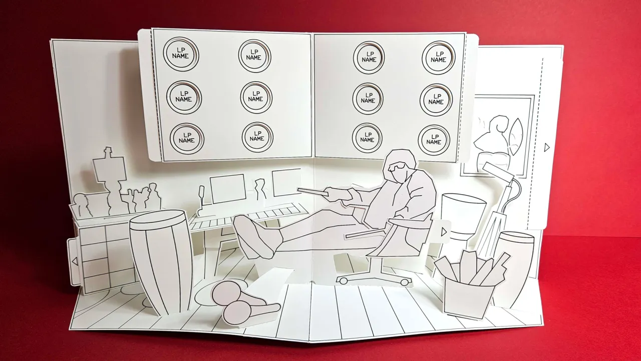The recording studio prototype by Mike Malkovas.