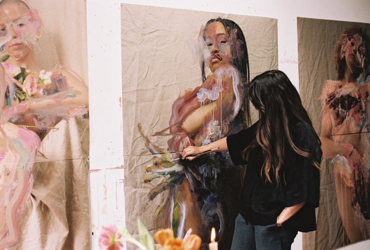 Jess Cochrane in her studio
