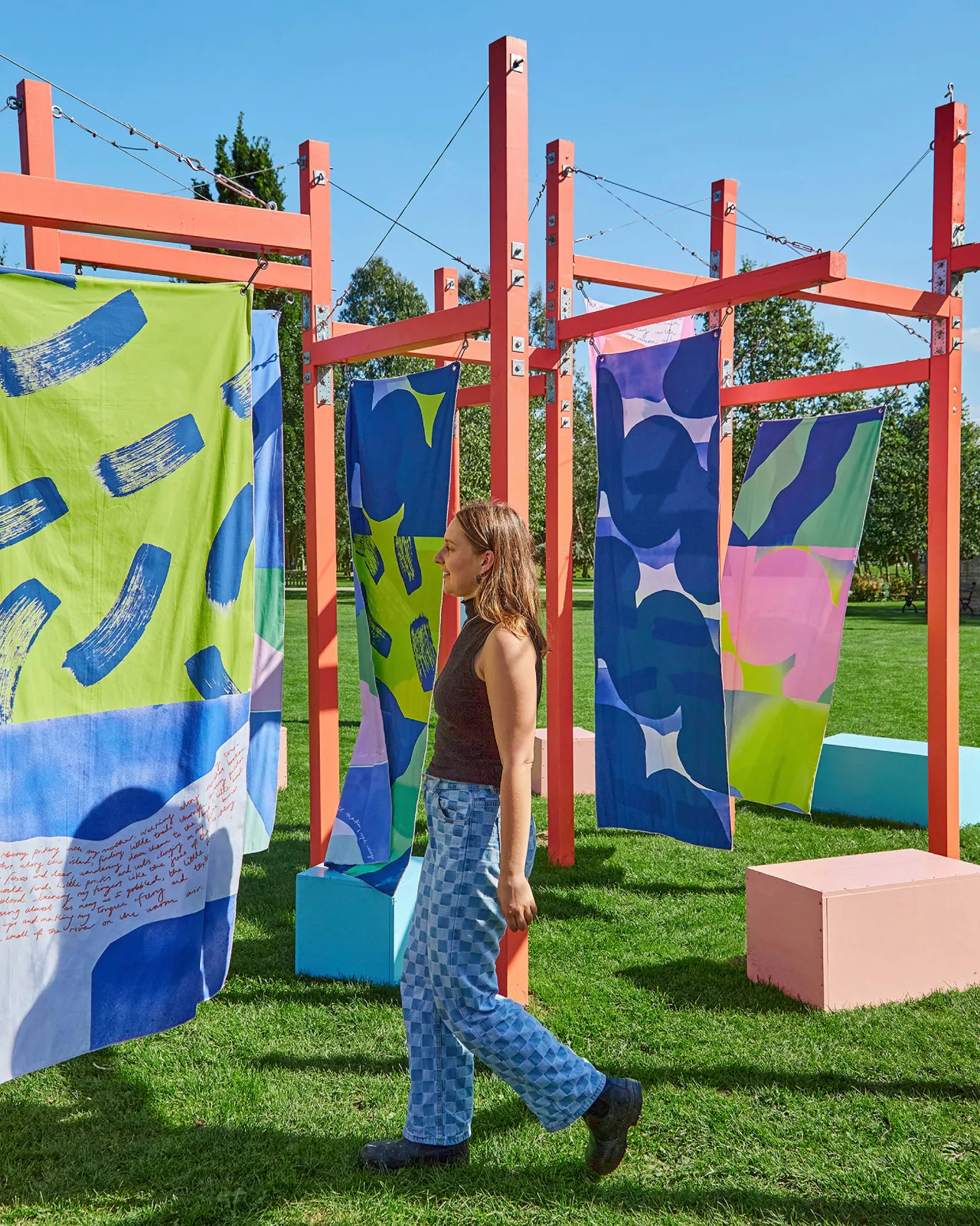 Wiggle Wonderland at National Memorial Arboretum, artwork by Lucy Grainge. Photo by Beca B Jones