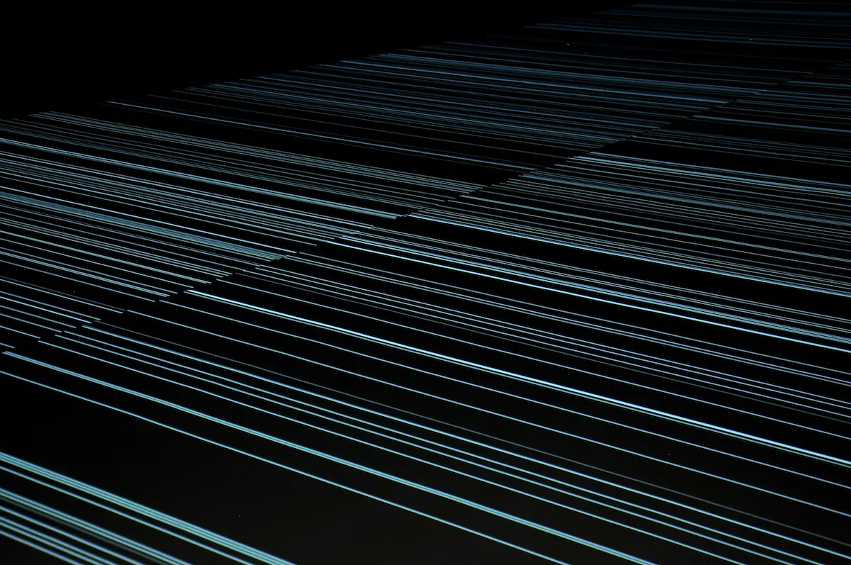 Ryoji Ikeda, Test Pattern [No.12] Store X The VInyl Factory Commission. Photo. Rosella Degori