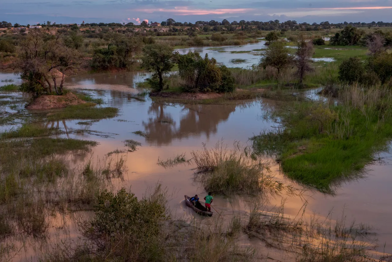 Cunene region, where torrential rainfall is recovering the flora of the region after more than a year of drought